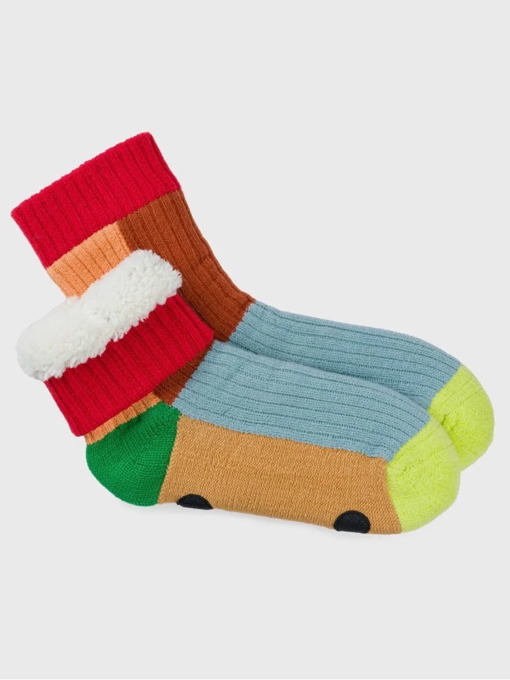 Men's Multicolor Block Crew Socks - House Socks